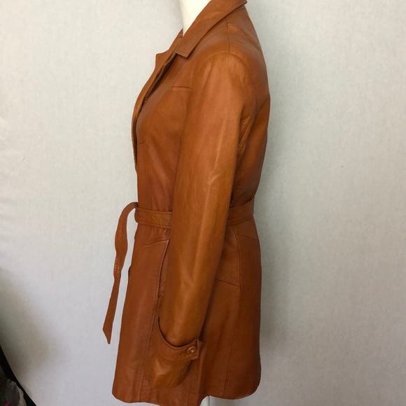 Vtg Wilson’s leather leather trench - Picture 3 of 9